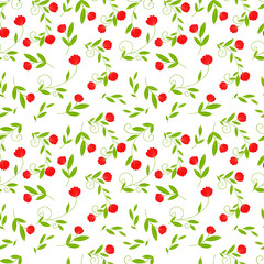 Vector floral pattern, spring summer backdrop. Hand drawn surface pattern design