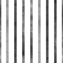 Beautiful vector seamless pattern with watercolor black stripes. Stock illustration.