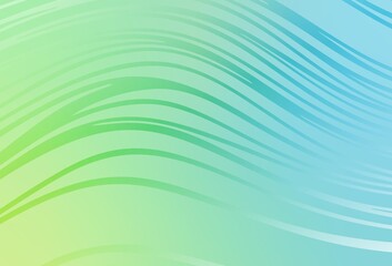 Light Blue, Green vector background with curved lines.