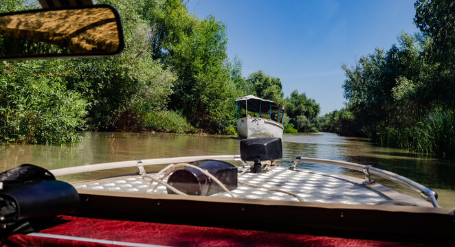 Travel along the canals on the Danube River, Vilkovo, Ukraine