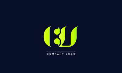 Initials CU or UC Logo Creative Template Sign Vector