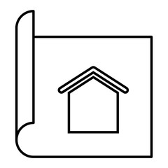 Floor plan design icon