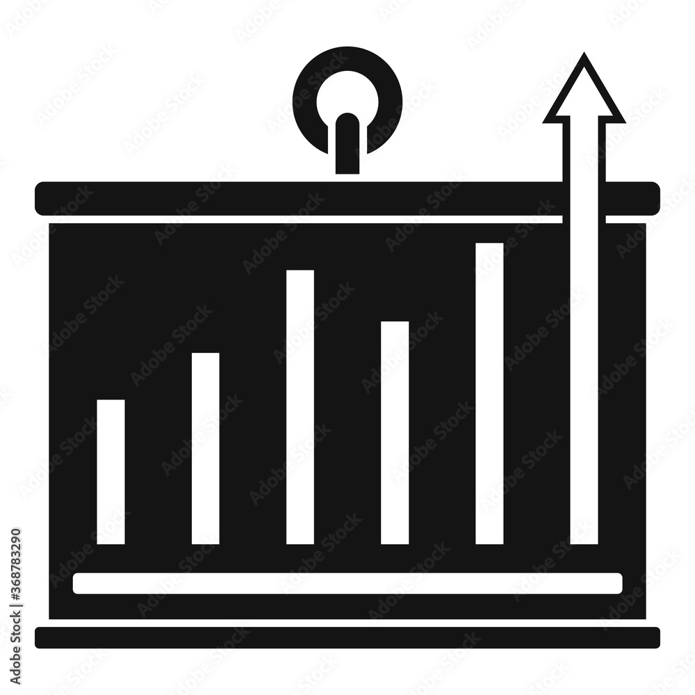 Poster banner graph innovation icon. simple illustration of banner graph innovation vector icon for web des