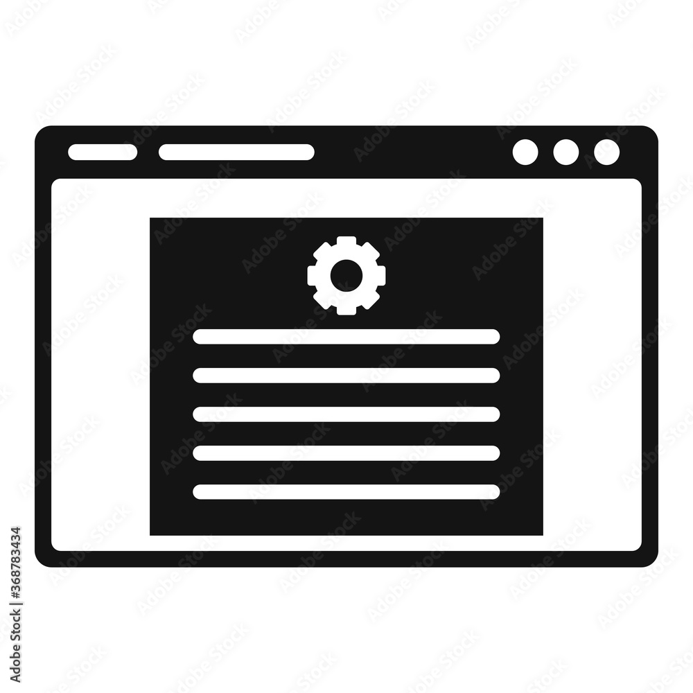 Poster web page innovation icon. simple illustration of web page innovation vector icon for web design isol