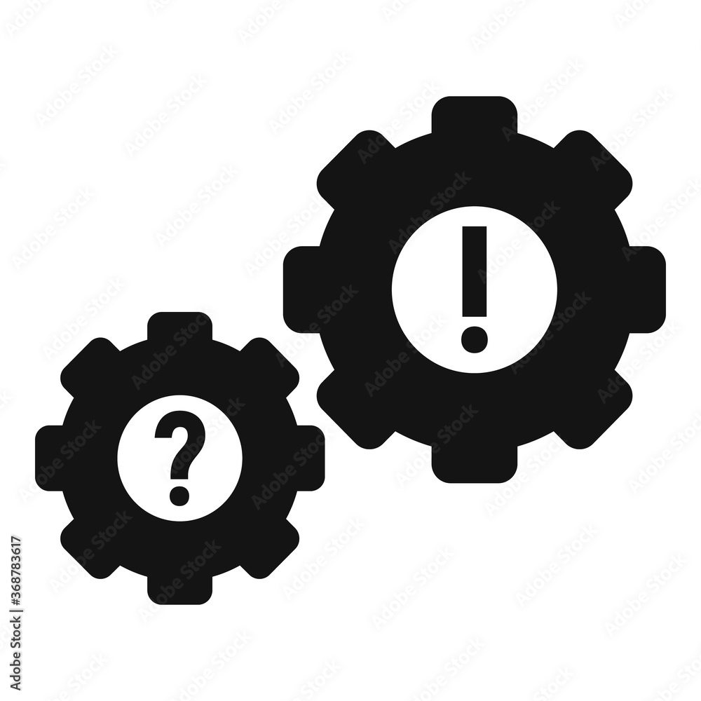 Aufkleber gear system innovation icon. simple illustration of gear system innovation vector icon for web desig