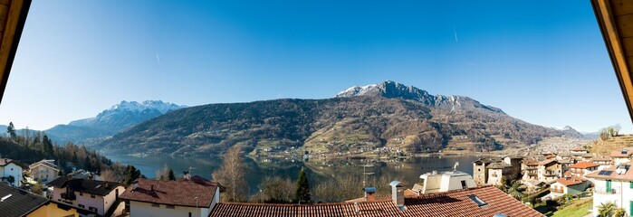 panorama at lake levico, Trentino