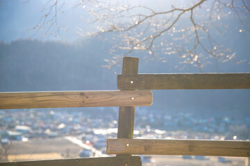 wooden railing