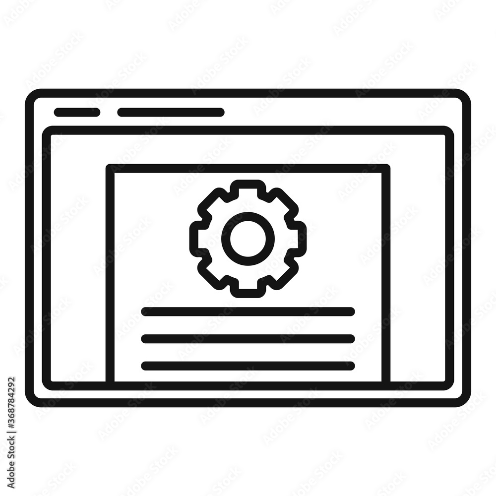 Poster web page innovation icon. outline web page innovation vector icon for web design isolated on white b