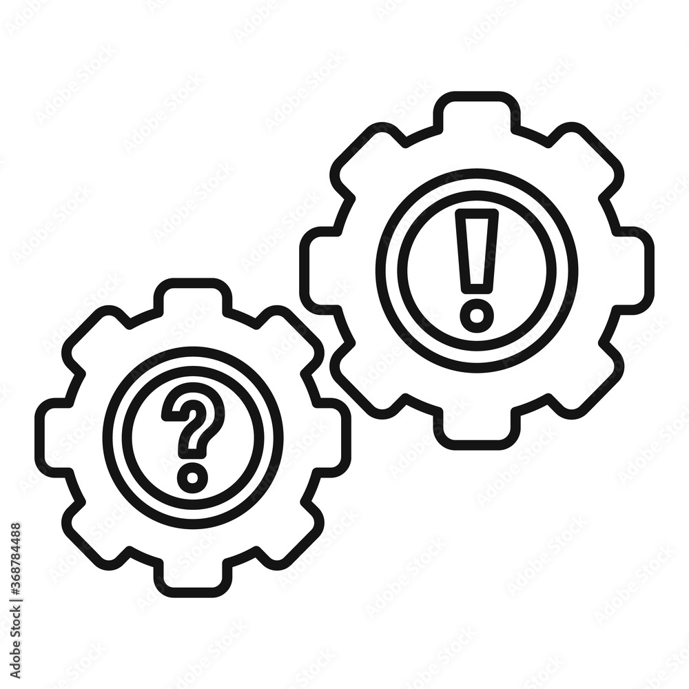 Aufkleber gear system innovation icon. outline gear system innovation vector icon for web design isolated on w