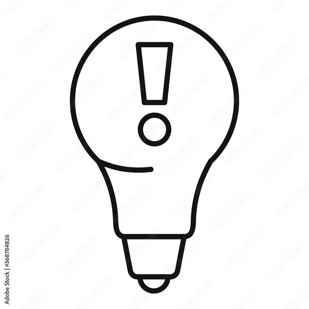 Poster modern bulb idea icon. outline modern bulb idea vector icon for web design isolated on white backgro