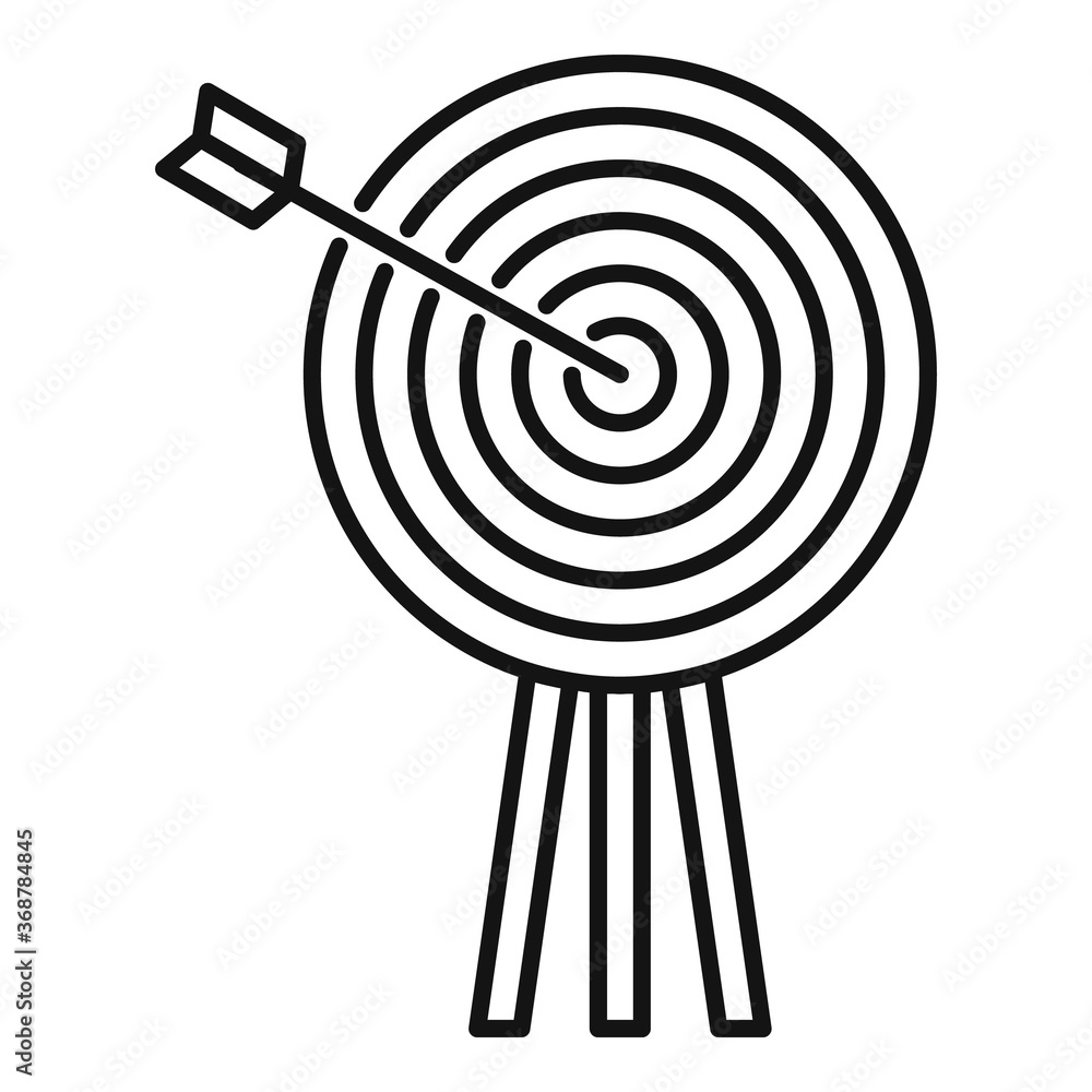 Aufkleber innovation target icon. outline innovation target vector icon for web design isolated on white backg