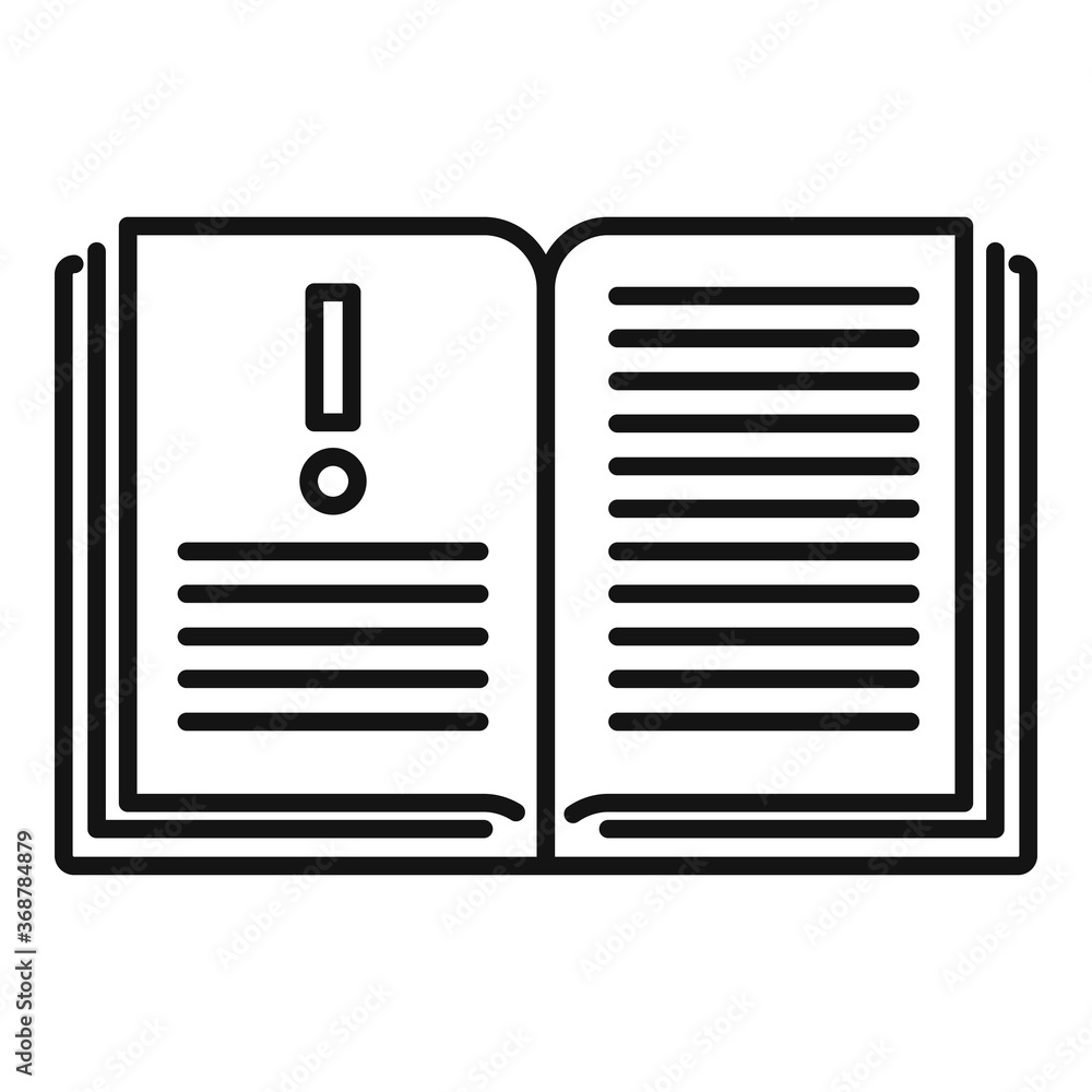 Poster open innovation book icon. outline open innovation book vector icon for web design isolated on white