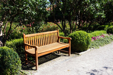 Bench in park, garden