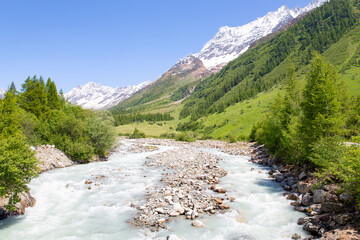 Scenic Lötschental in Wallis, Switzerland