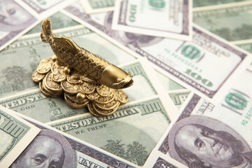 image of fish money background 