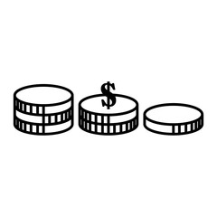 Fototapeta na wymiar Money coins icon