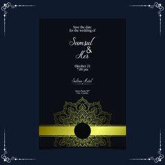 Mandala template with elegant, classic elements. Great for invitation, flyer, menu, brochure, background Premium Vector