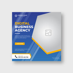 Social media post web banner for digital marketing promotional ads square flyer template design