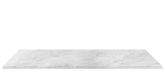 White marble floor isolated on white background for montage product display or design key visual layout,with clipping path.