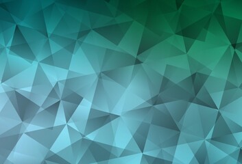 Light Green vector gradient triangles texture.