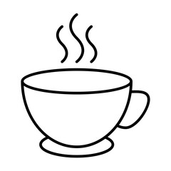 Hot drink in cup icon