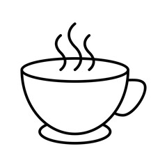 Hot drink in cup icon