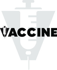 vaccine logo medical flat icon