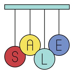 Sale hanging sign icon, Summer sale related vector