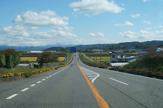 Blur image of highway in Japanese city