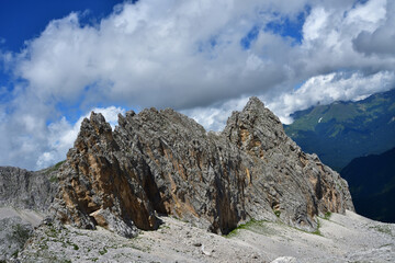 Abkhazia, clouds over Dragon rock in summer 