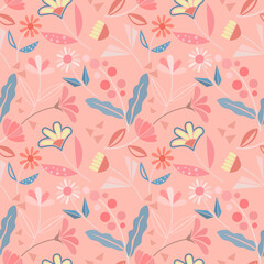 flowers vector design seamless pattern for fabric textile wallpaper.