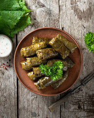 Dolma with sauce
