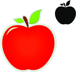 red apple vector illustration