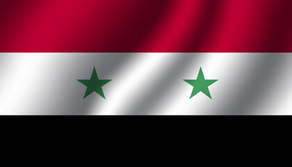 syria national wavy flag vector illustration