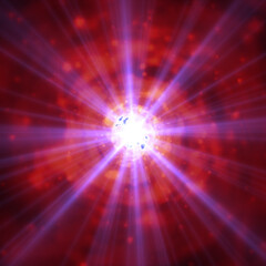 Obraz premium futuristic space particles in bright round energy structure