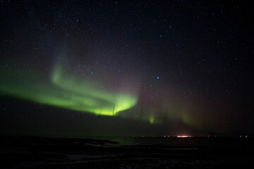 nightscape, night full of stars, autora borealis, nightsky of iceland