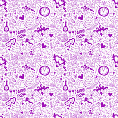 Fototapeta premium love - seamless pattern