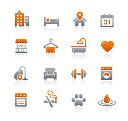 Hotel and Rentals Icons 2 of 2 // Graphite Series