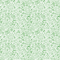 Spring nature seamless vector background