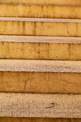 Yellow steps in the park, fragment.