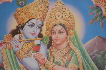 Fototapeta premium Beautiful picture of Krishna god