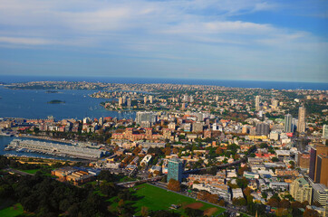 aerial view of the city