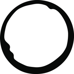 Coffee Cup Stain Ring Cartoon Illustration