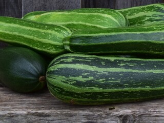 zucchini on the table