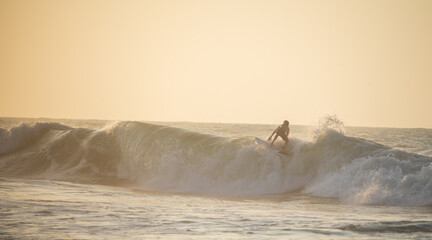 Fototapeta na wymiar Surfing Prior to Hurricane Isaias