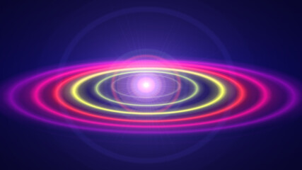 Naklejka premium Abstract atom color rings background