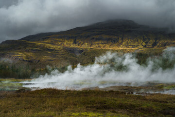 Haukadalur, The Valley Of The Geysers in Iceland
