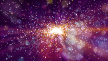 Fototapeta premium galaxy in space light particle