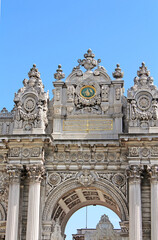 Fototapeta na wymiar Top view of Gate of the Sultan, Dolmabahce Palace, Istanbul, Turkey
