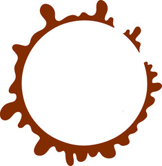 Coffee Cup Stain Ring Cartoon Illustration